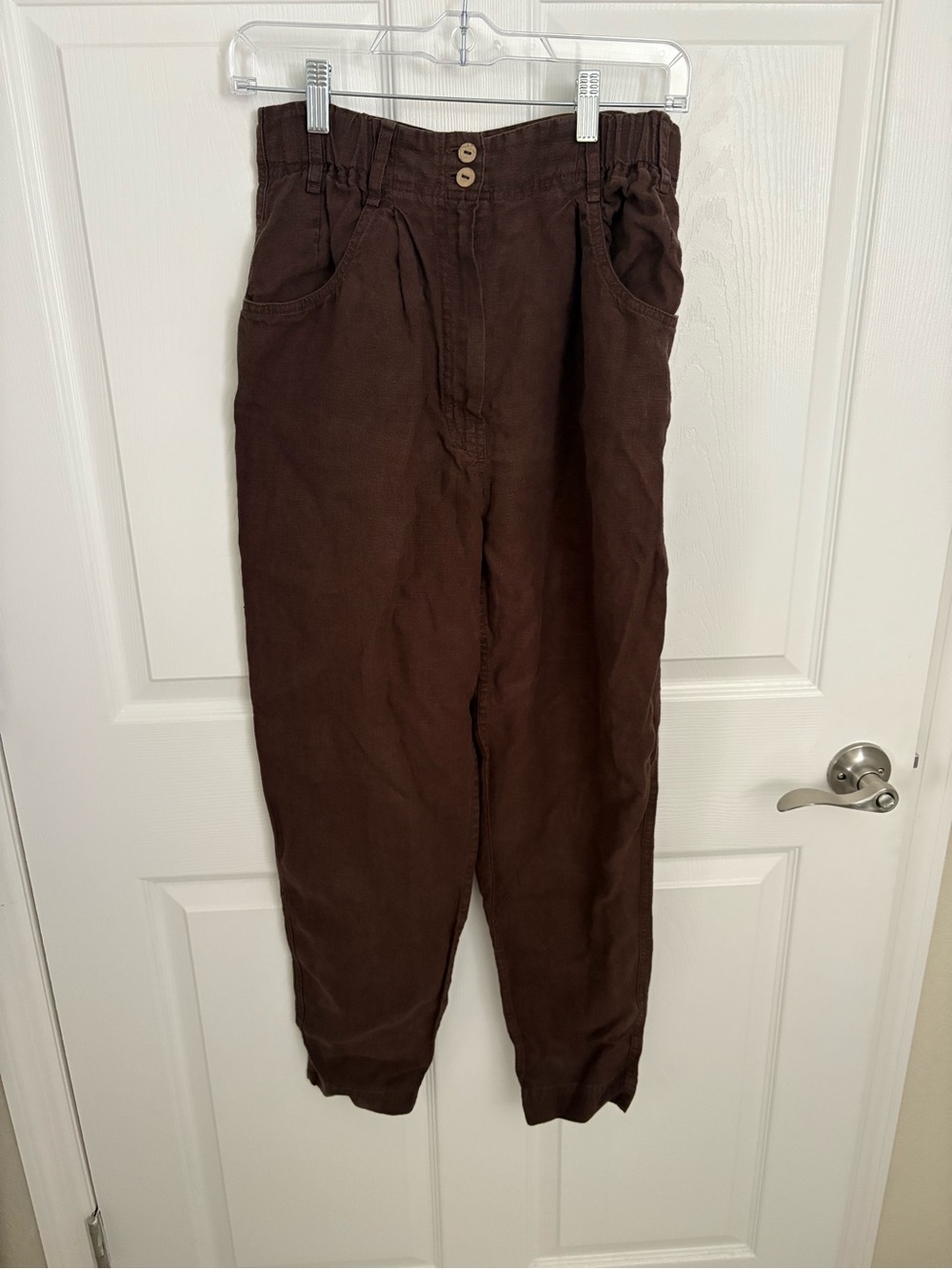 Not perfect linen  Relaxed-Fit Brown Pants s/m